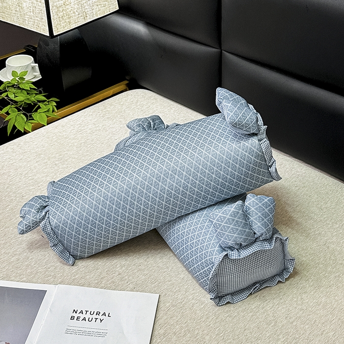 91家纺网 家纺一手货源 找家纺 织布人 2025春夏新款荞麦枕夏季凉感休闲兔子夏凉枕头直播小红书爆款推荐枕芯单枕芯 凉感豆豆休闲兔-蓝色