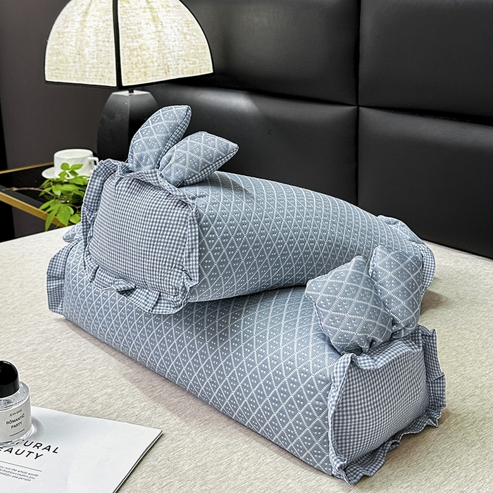 91家纺网 家纺一手货源 找家纺 织布人 2025春夏新款荞麦枕夏季凉感休闲兔子夏凉枕头直播小红书爆款推荐枕芯单枕芯 凉感豆豆休闲兔-蓝色