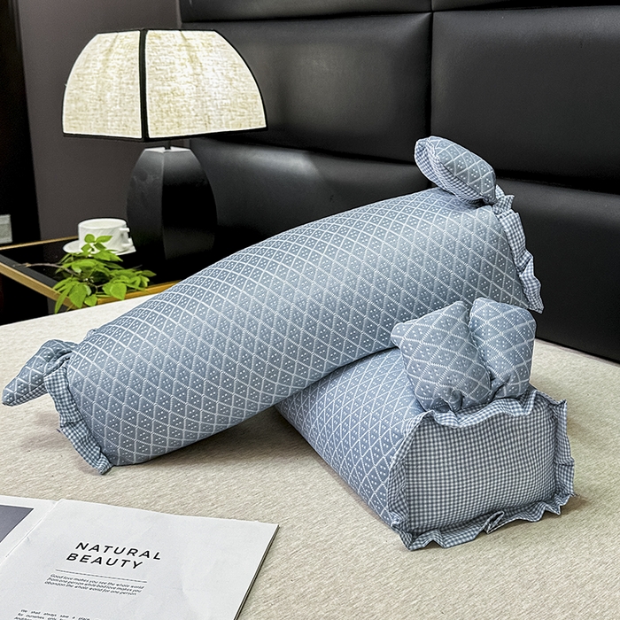 91家纺网 家纺一手货源 找家纺 织布人 2025春夏新款荞麦枕夏季凉感休闲兔子夏凉枕头直播小红书爆款推荐枕芯单枕芯 凉感豆豆休闲兔-蓝色