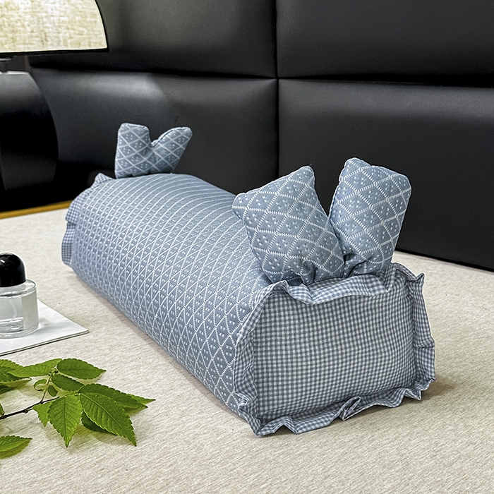 91家纺网 家纺一手货源 找家纺 织布人 2025春夏新款荞麦枕夏季凉感休闲兔子夏凉枕头直播小红书爆款推荐枕芯单枕芯 凉感豆豆休闲兔-蓝色