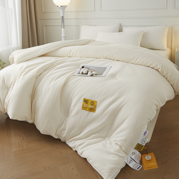 91家纺网 家纺一手货源 找家纺 （总）曼尼 2025 新款A类新疆原生态棉纯棉李官奇80%高含量大豆被冬被官方授权