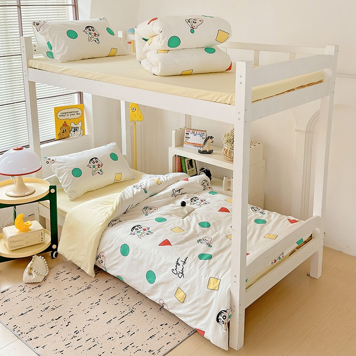 91家纺网 家纺一手货源 找家纺 海岛哥哥 2025新款云朵棉宿舍学生三件套 可爱小新