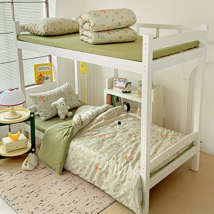 91家纺网 家纺一手货源 找家纺 海岛哥哥 2025新款云朵棉宿舍学生三件套 蘑菇屋