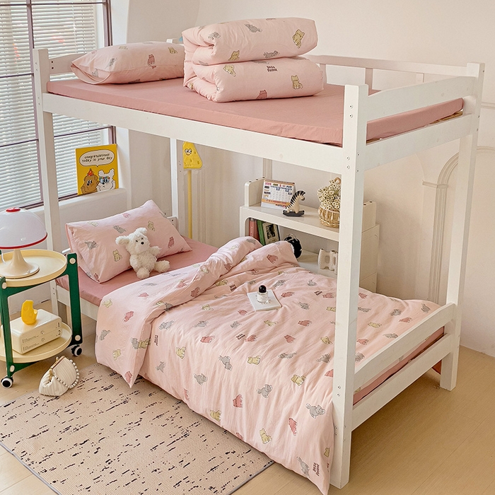 91家纺网 家纺一手货源 找家纺 海岛哥哥 2025新款云朵棉宿舍学生三件套 猫咪日记