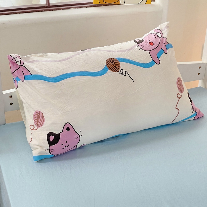 91家纺网 家纺一手货源 找家纺 海岛哥哥 2025新款云朵棉宿舍学生三件套 线条喵