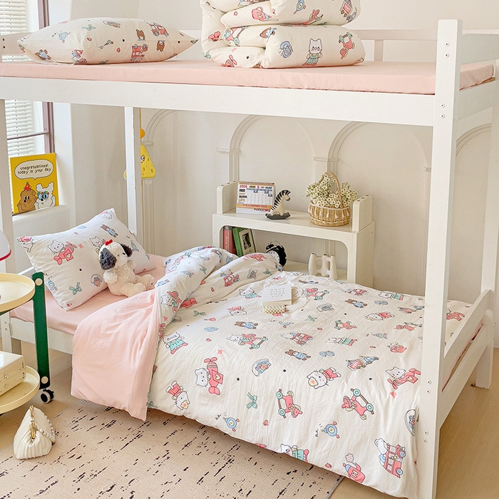 91家纺网 家纺一手货源 找家纺 海岛哥哥 2025新款云朵棉宿舍学生三件套 可爱凯蒂