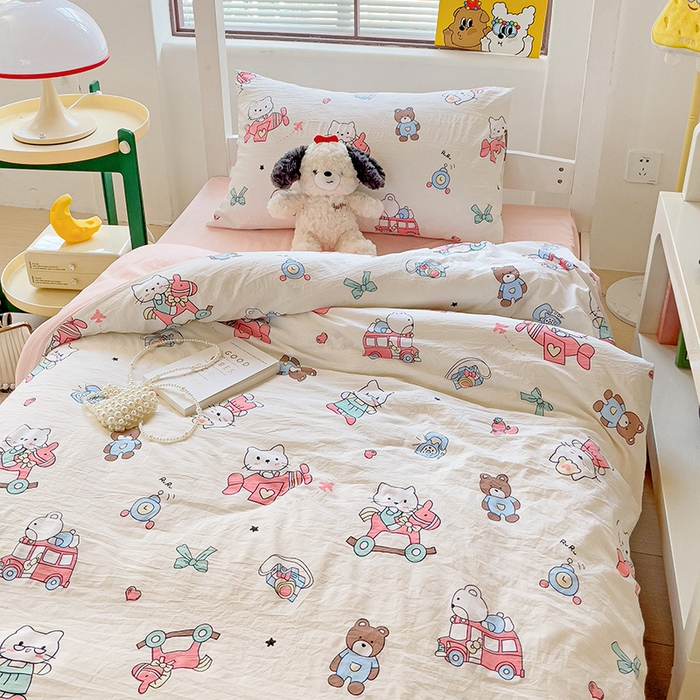 91家纺网 家纺一手货源 找家纺 海岛哥哥 2025新款云朵棉宿舍学生三件套 可爱凯蒂