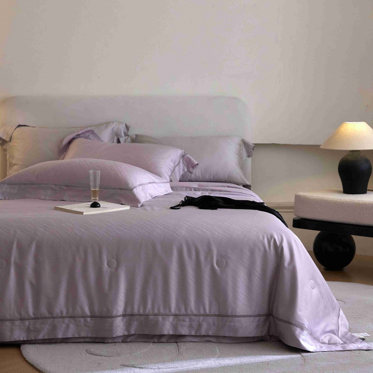 91家纺网 家纺一手货源 找家纺 2025春夏新款天丝棉提花夏被夏凉被空调被四件套床盖款 织锦【券后不低于538】 织锦 紫色