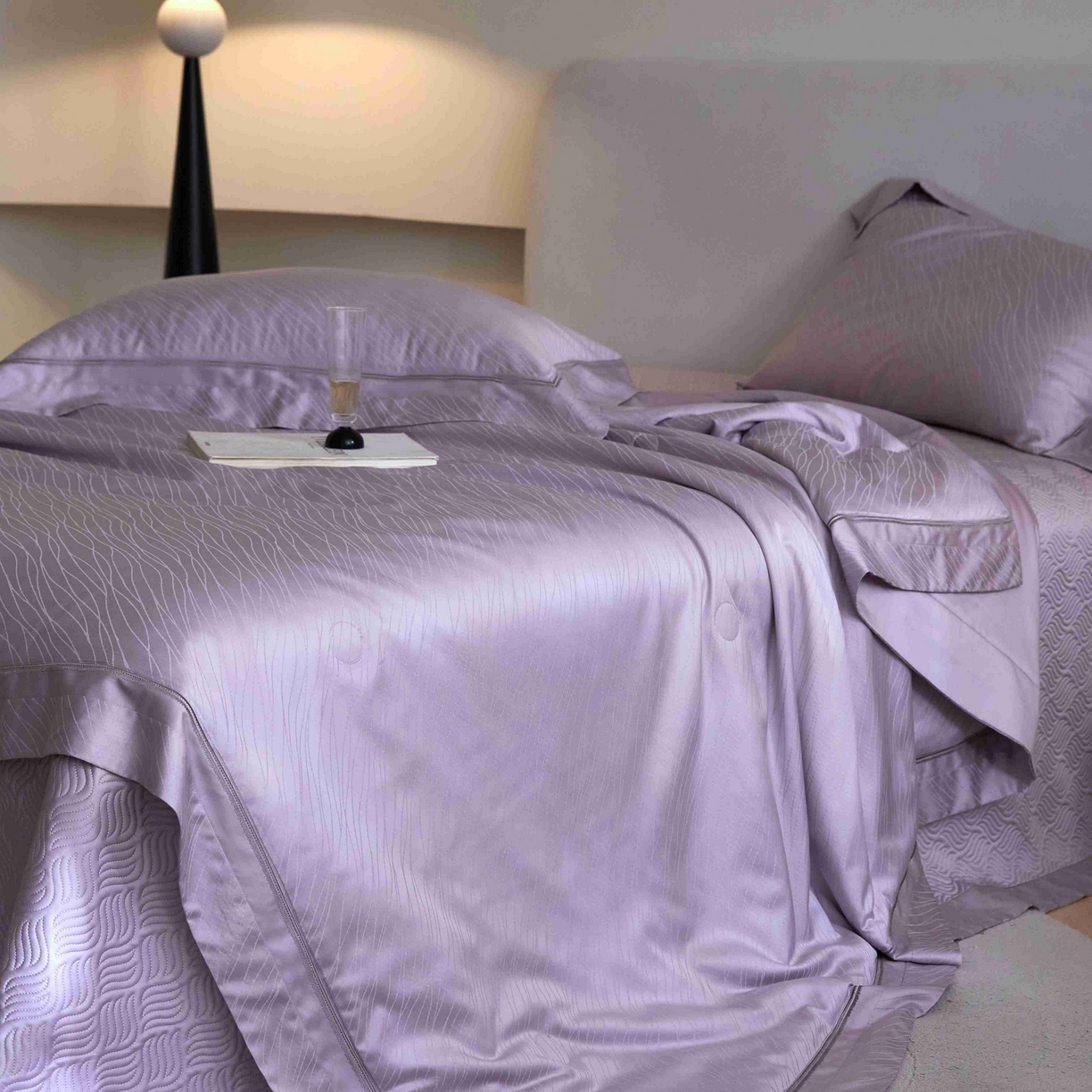 91家纺网 家纺一手货源 找家纺 2025春夏新款天丝棉提花夏被夏凉被空调被四件套床盖款 织锦【券后不低于538】 织锦 紫色