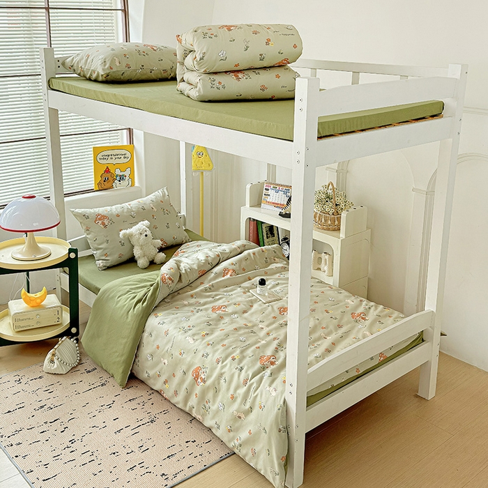 91家纺网 家纺一手货源 找家纺 海岛哥哥 2025新款云朵棉宿舍学生三件套 蘑菇屋