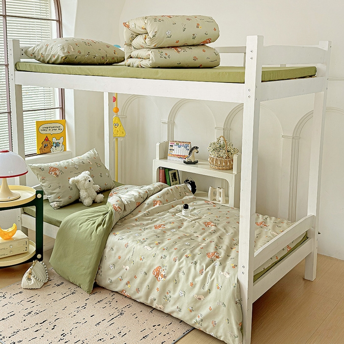 91家纺网 家纺一手货源 找家纺 海岛哥哥 2025新款云朵棉宿舍学生三件套 蘑菇屋