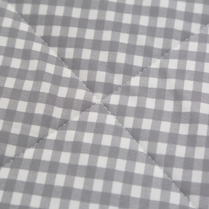 91家纺网 家纺一手货源 找家纺 贝兰仙奴 2025春夏新款针织棉格子印花夏被夏凉被空调被 小灰格