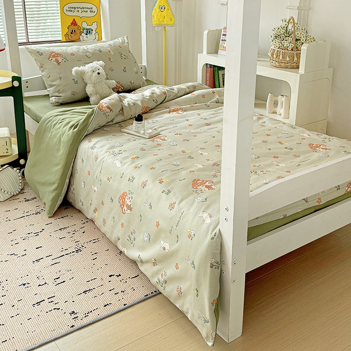 91家纺网 家纺一手货源 找家纺 海岛哥哥 2025新款云朵棉宿舍学生三件套 蘑菇屋