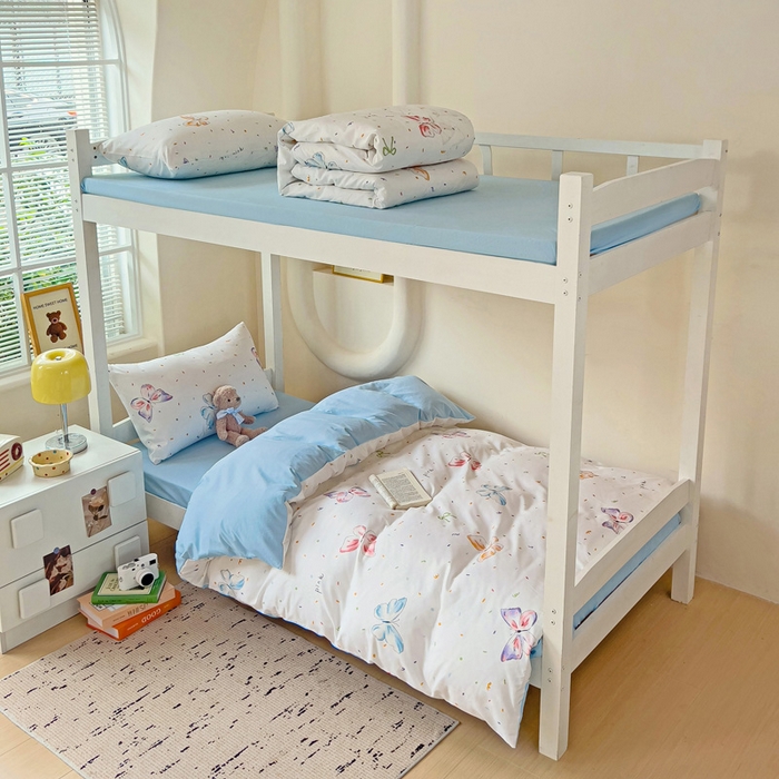 海岛哥哥 2025新款云朵棉宿舍学生三件套 彩色蝴蝶