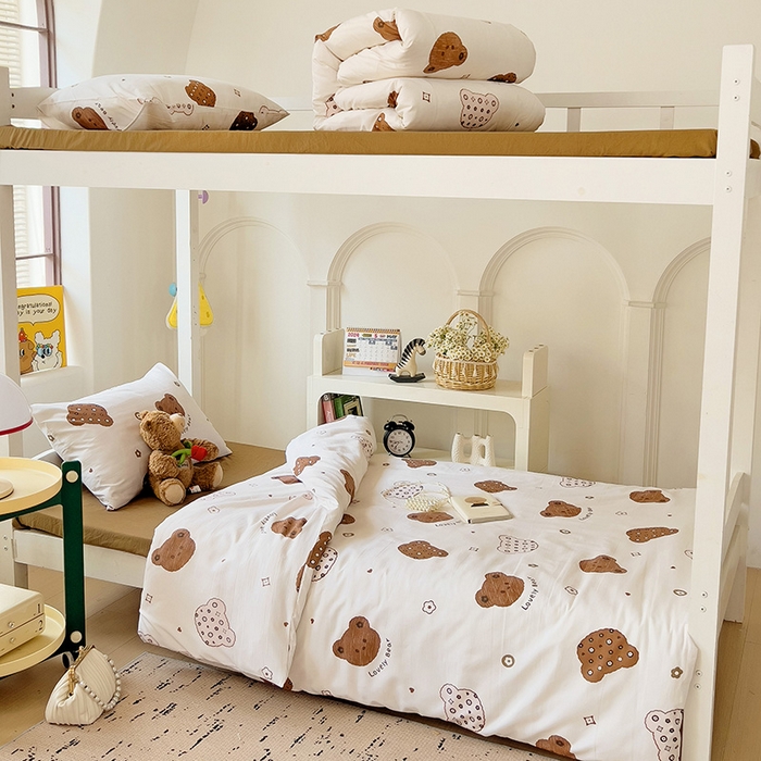 海岛哥哥 2025新款云朵棉宿舍学生三件套 曲奇熊