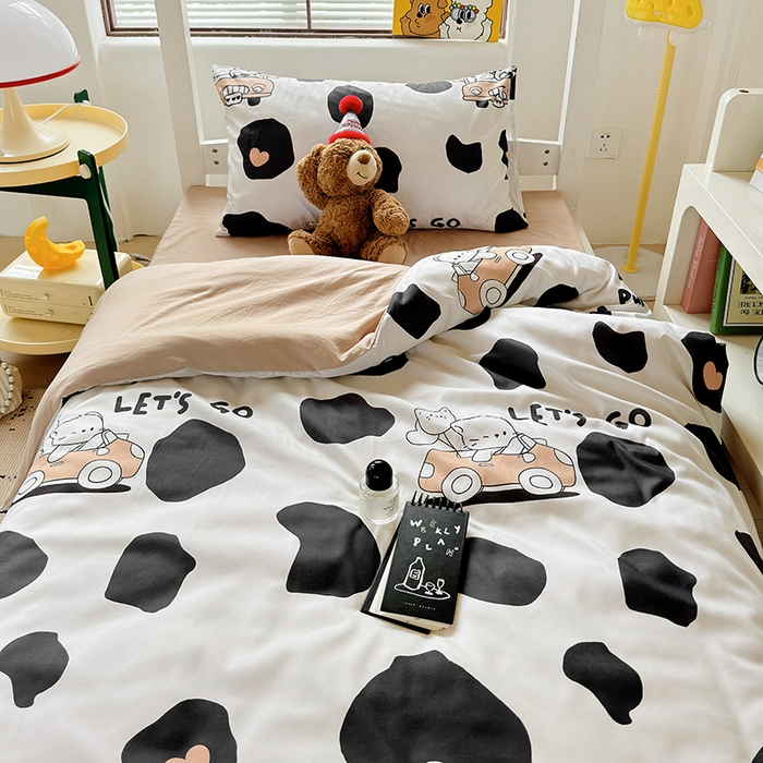 91家纺网 家纺一手货源 找家纺 海岛哥哥 2025新款云朵棉宿舍学生三件套 快乐假期