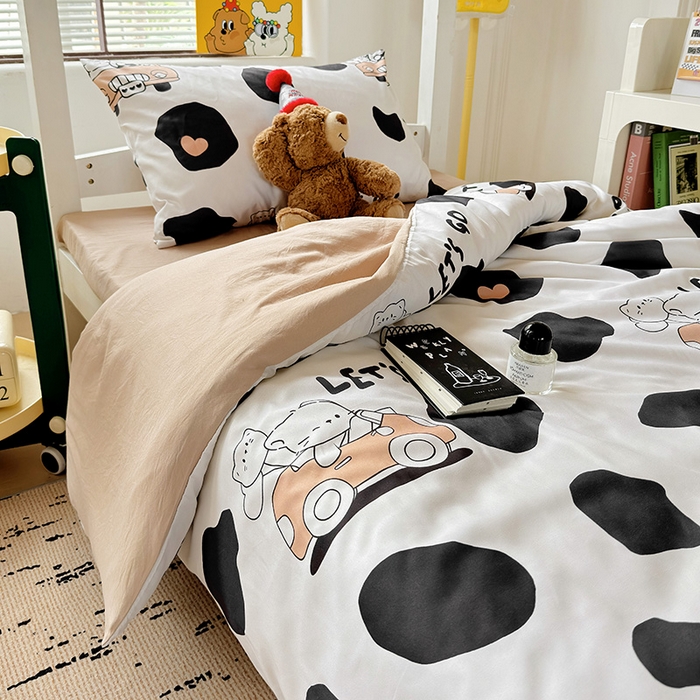 91家纺网 家纺一手货源 找家纺 海岛哥哥 2025新款云朵棉宿舍学生三件套 快乐假期