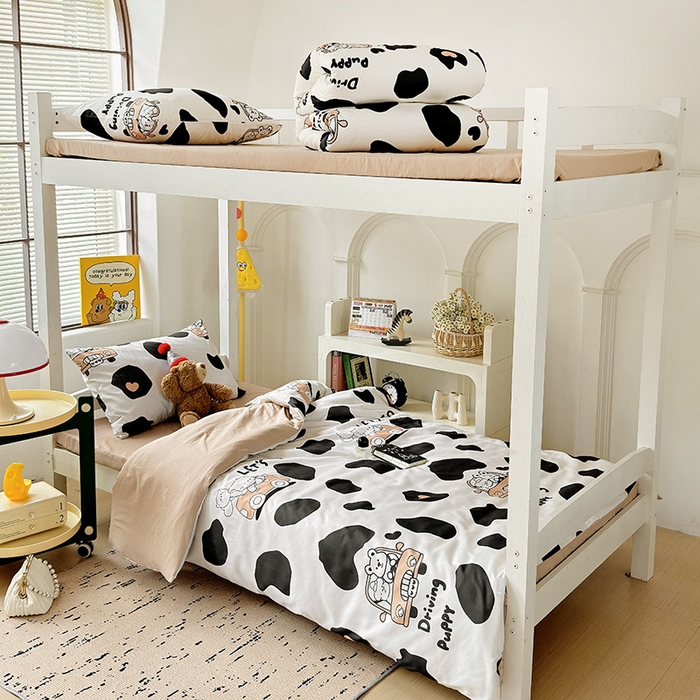 91家纺网 家纺一手货源 找家纺 海岛哥哥 2025新款云朵棉宿舍学生三件套 快乐假期