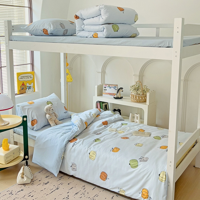 91家纺网 家纺一手货源 找家纺 海岛哥哥 2025新款云朵棉宿舍学生三件套 小南瓜