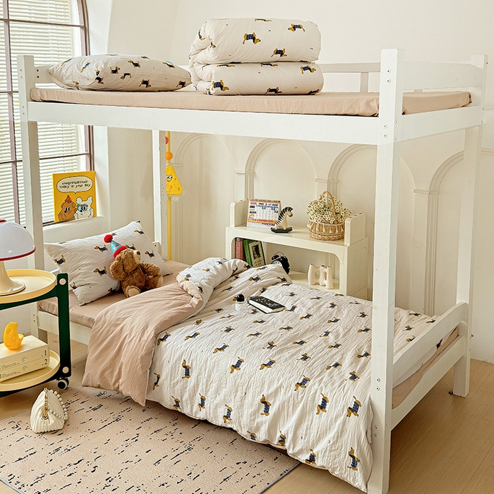 91家纺网 家纺一手货源 找家纺 海岛哥哥 2025新款云朵棉宿舍学生三件套 腊肠狗