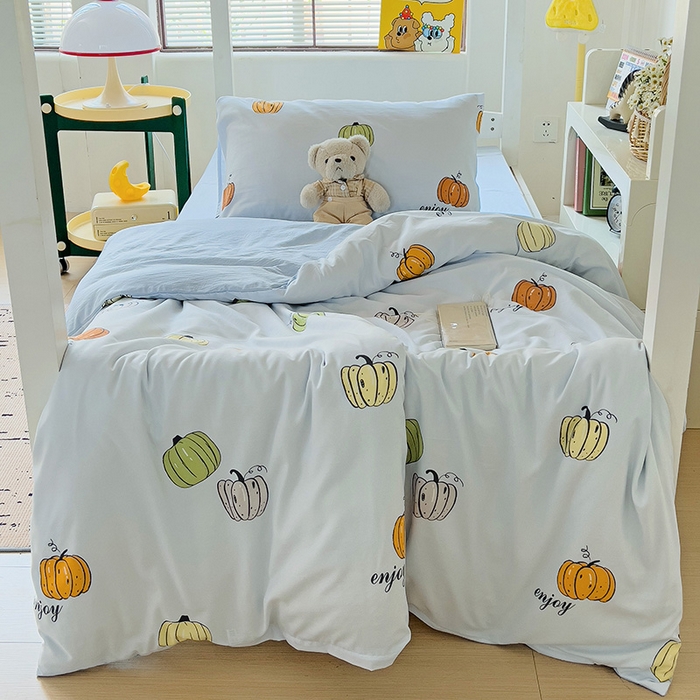 91家纺网 家纺一手货源 找家纺 海岛哥哥 2025新款云朵棉宿舍学生三件套 小南瓜