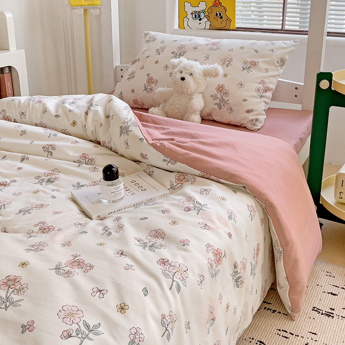 91家纺网 家纺一手货源 找家纺 海岛哥哥 2025新款云朵棉宿舍学生三件套 莫奈粉-A