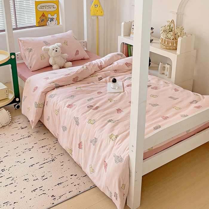 91家纺网 家纺一手货源 找家纺 海岛哥哥 2025新款云朵棉宿舍学生三件套 猫咪日记