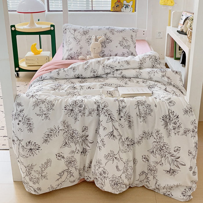 91家纺网 家纺一手货源 找家纺 海岛哥哥 2025新款云朵棉宿舍学生三件套 时安