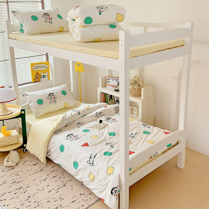 91家纺网 家纺一手货源 找家纺 海岛哥哥 2025新款云朵棉宿舍学生三件套 可爱小新