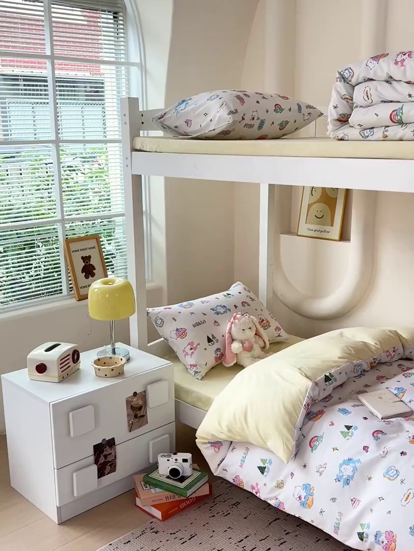 91家纺网 家纺一手货源 找家纺 海岛哥哥 2025新款云朵棉宿舍学生三件套 快乐元素