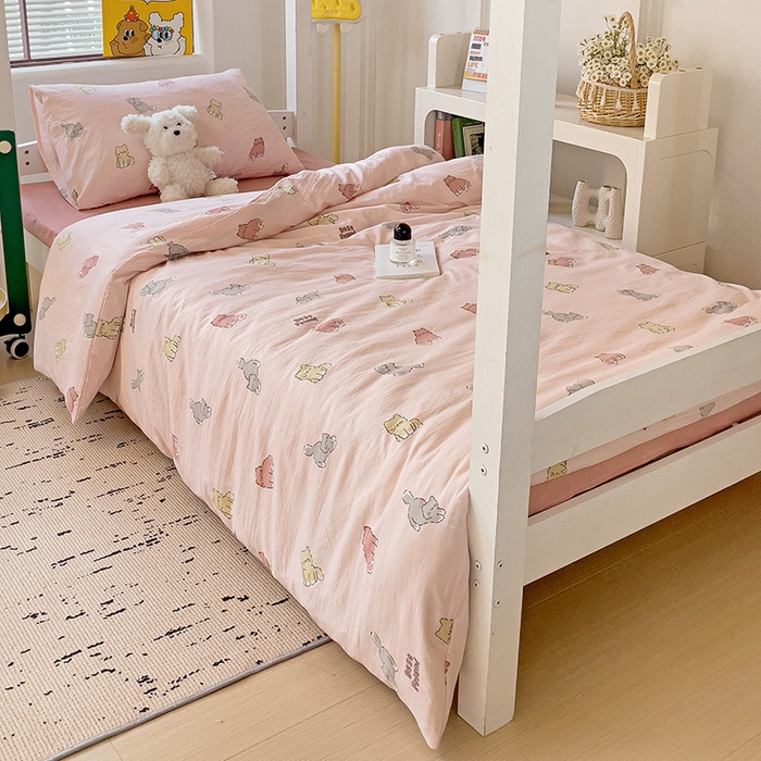 91家纺网 家纺一手货源 找家纺 海岛哥哥 2025新款云朵棉宿舍学生三件套 猫咪日记