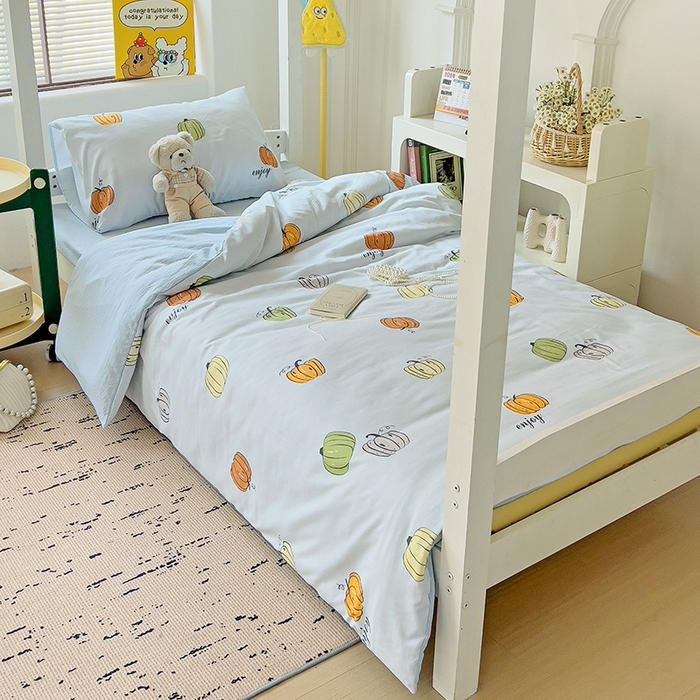 91家纺网 家纺一手货源 找家纺 港岛妹妹 2025新款宿舍学生三件套 小南瓜