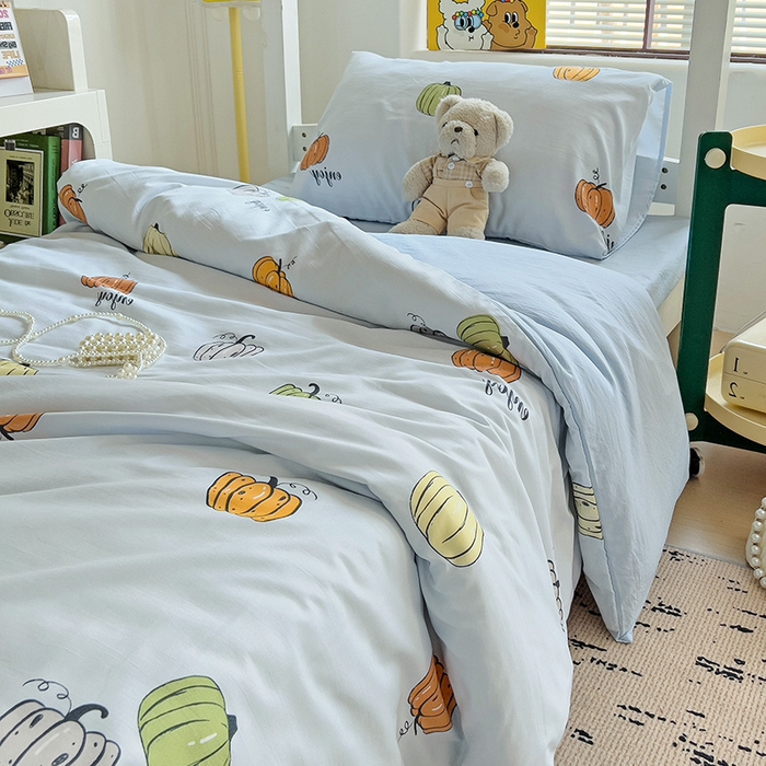 91家纺网 家纺一手货源 找家纺 港岛妹妹 2025新款宿舍学生三件套 小南瓜