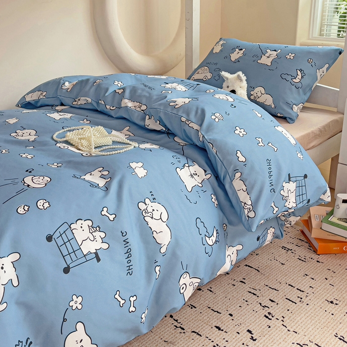 91家纺网 家纺一手货源 找家纺 港岛妹妹 2025新款宿舍学生三件套 狗狗乐园