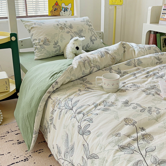 91家纺网 家纺一手货源 找家纺 港岛妹妹 2025新款宿舍学生三件套 藤蔓