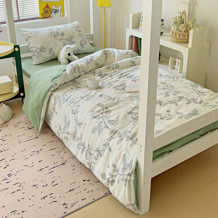 91家纺网 家纺一手货源 找家纺 港岛妹妹 2025新款宿舍学生三件套 藤蔓