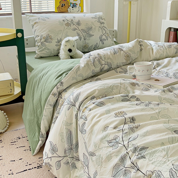 91家纺网 家纺一手货源 找家纺 港岛妹妹 2025新款宿舍学生三件套 藤蔓