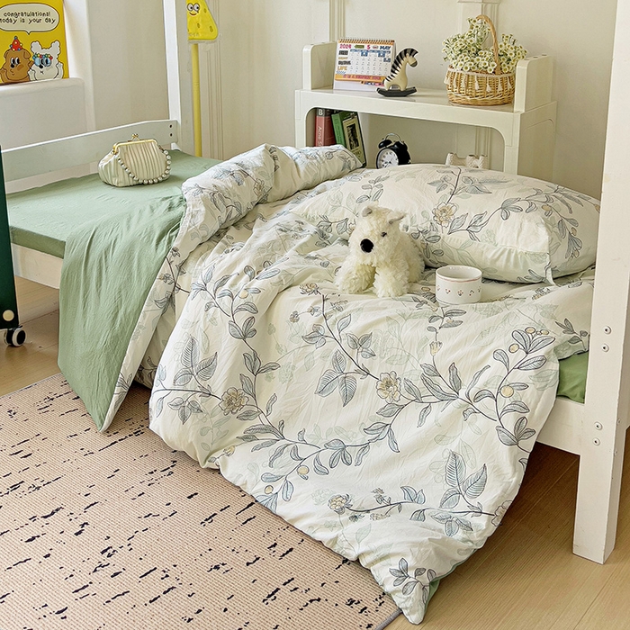 91家纺网 家纺一手货源 找家纺 港岛妹妹 2025新款宿舍学生三件套 藤蔓