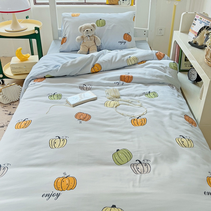 91家纺网 家纺一手货源 找家纺 港岛妹妹 2025新款宿舍学生三件套 小南瓜