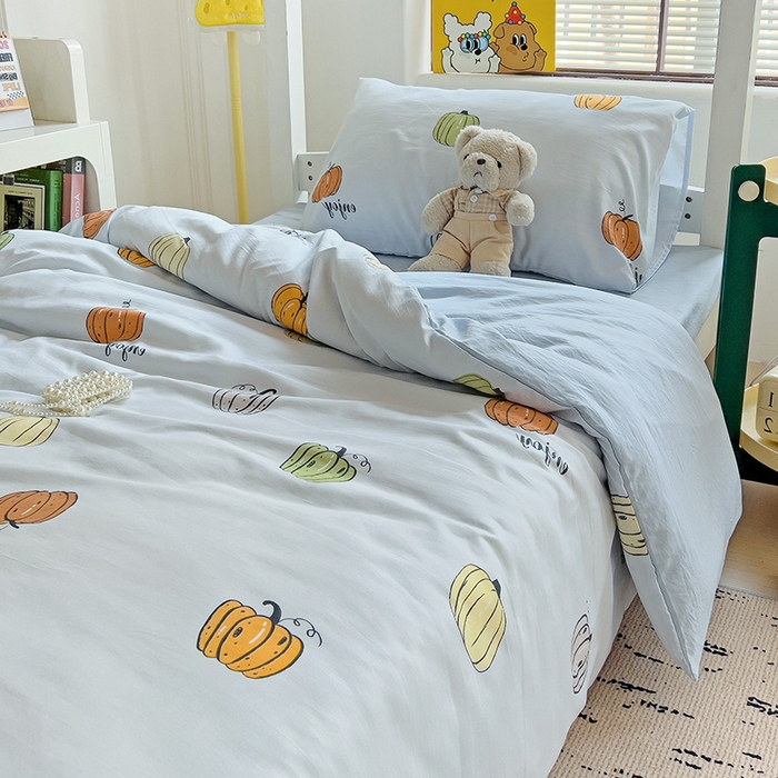 91家纺网 家纺一手货源 找家纺 海岛哥哥 2025新款云朵棉宿舍学生三件套 小南瓜