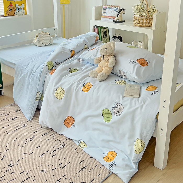 91家纺网 家纺一手货源 找家纺 港岛妹妹 2025新款宿舍学生三件套 小南瓜