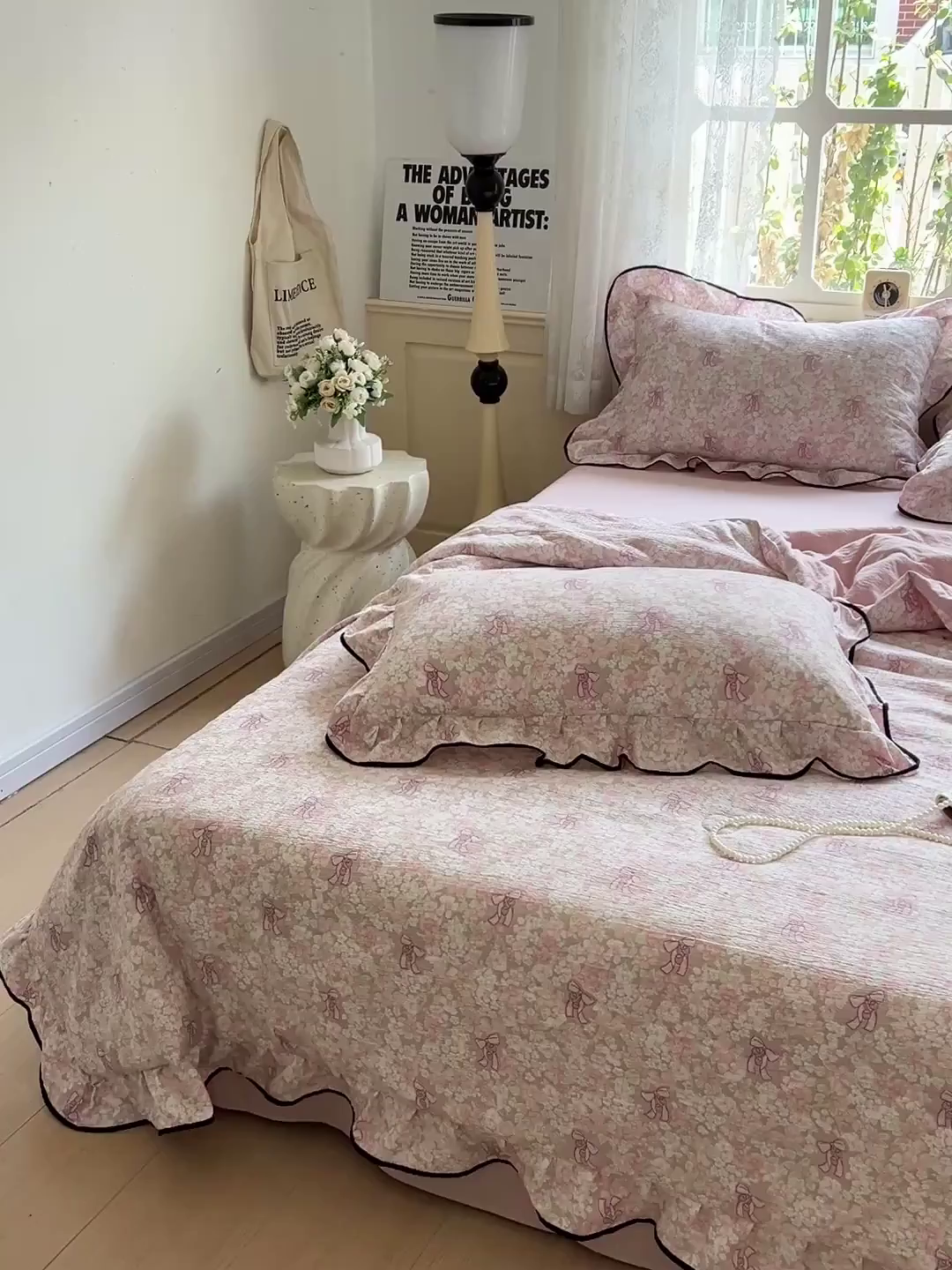 91家纺网 家纺一手货源 找家纺 仟网汇 2025新款云感赫本风皱皱纱夏被四件套 赫本-莫奈