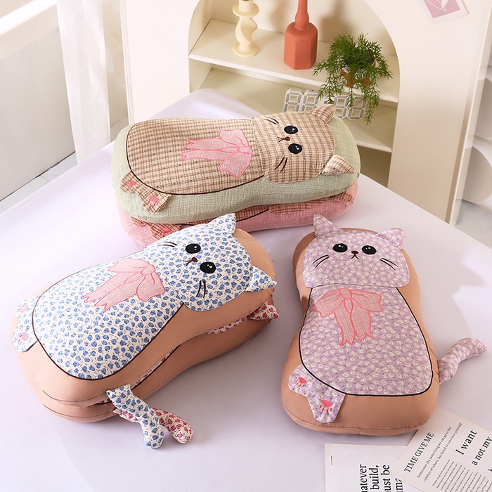 91家纺网 家纺一手货源 找家纺 （总）蔻眠 叮叮猫-全棉卡通荞麦枕儿童学生成人护颈枕芯