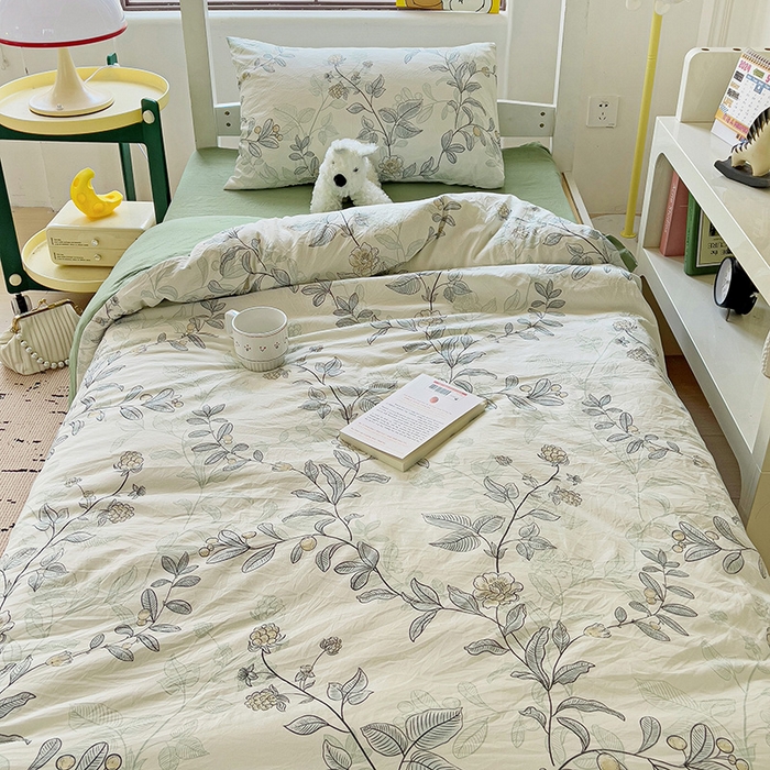 91家纺网 家纺一手货源 找家纺 港岛妹妹 2025新款宿舍学生三件套 藤蔓