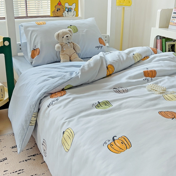 91家纺网 家纺一手货源 找家纺 港岛妹妹 2025新款宿舍学生三件套 小南瓜