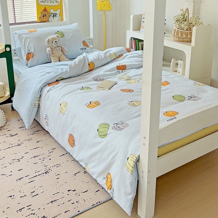 91家纺网 家纺一手货源 找家纺 港岛妹妹 2025新款宿舍学生三件套 小南瓜