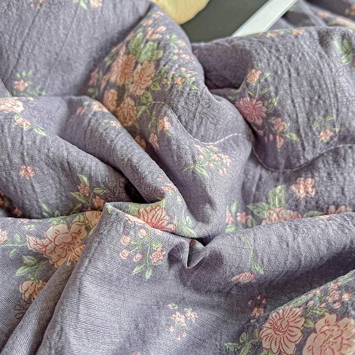 91家纺网 家纺一手货源 找家纺 （总）仟网汇 2025新款云感赫本风皱皱纱夏被四件套