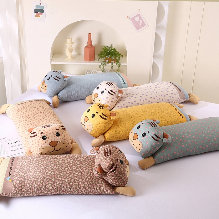 91家纺网 家纺一手货源 找家纺 蔻眠 乖乖虎-全棉卡通荞麦枕儿童学生成人护颈枕芯 主图