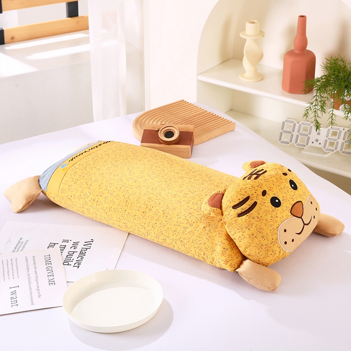 91家纺网 家纺一手货源 找家纺 蔻眠 乖乖虎-全棉卡通荞麦枕儿童学生成人护颈枕芯 乖乖虎-黄色