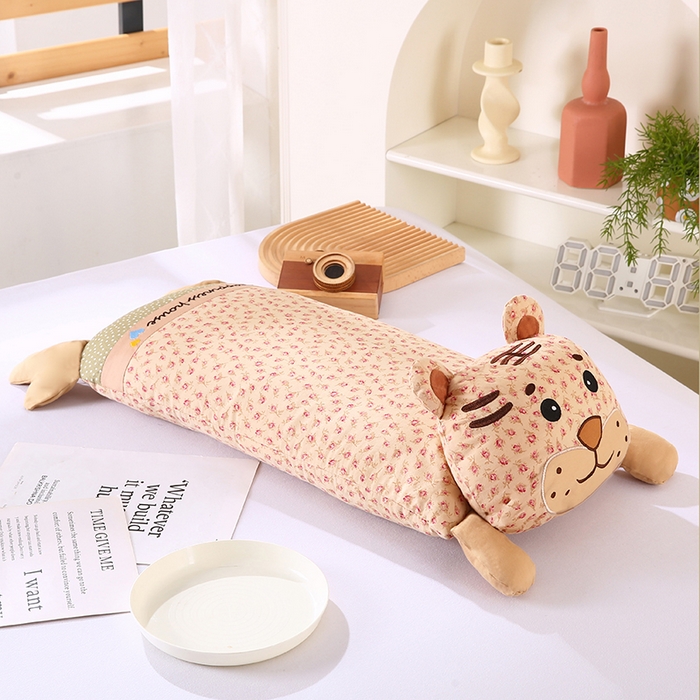 91家纺网 家纺一手货源 找家纺 蔻眠 乖乖虎-全棉卡通荞麦枕儿童学生成人护颈枕芯 乖乖虎-玉色